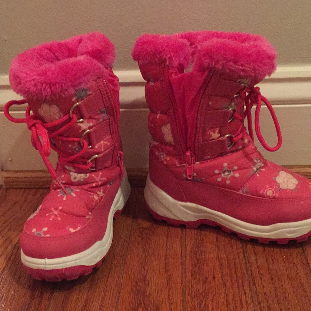 Girls side-zip snow boots